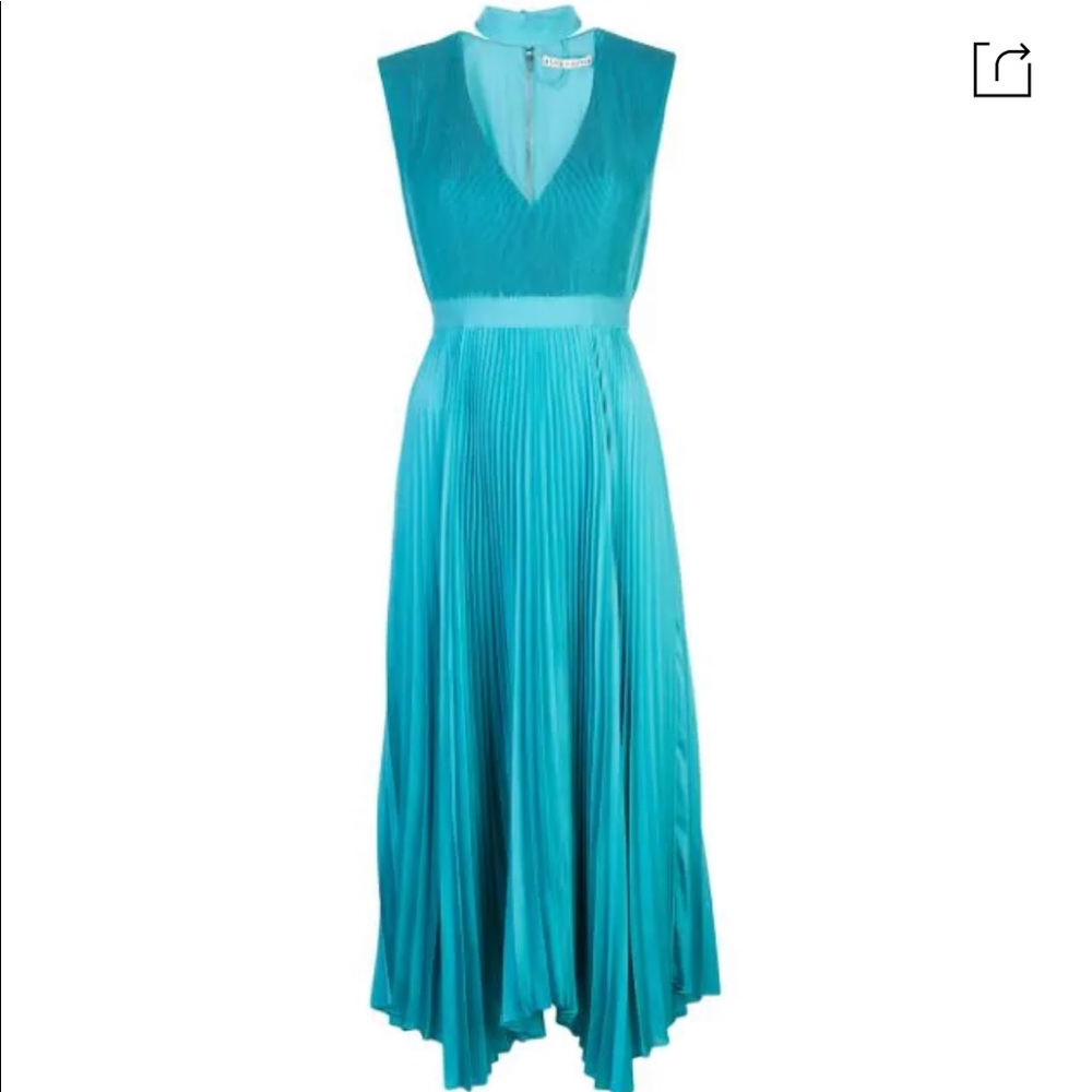 Alice and Olivia Joleen Pleated Midi Dress